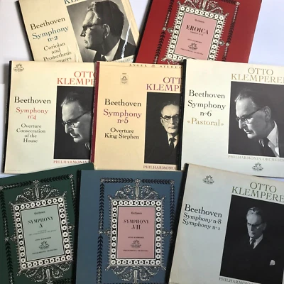 Otto Klemperer - Beethoven Symphonies Philharmonia Orch 8x Vinyl LP Angel - Image 1 of 4