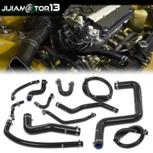 Fit For 1994-01 Honda Acura Integra RS LS GS B18B1 Black Silicone Radiator Hose - Picture 1 of 12