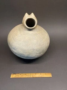 MLC s325 10” Huge Owl Effigy Hooded Water Bottle Pottery Missouri Artifact Mo - Picture 1 of 10