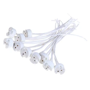 Base Socket Wire 10/20Pcs Connector GU5.3 Led Lamp Ceramic Holder MR16 - Picture 1 of 11