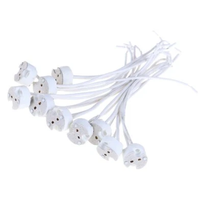 Base Socket Wire 10/20Pcs Connector GU5.3 Led Lamp Ceramic Holder MR16 - Image 1 of 4