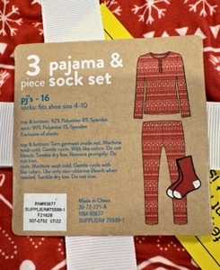 Kids There Abouts "In a holidaze" Christmas Sleep Lounge Set Size Large 16 - Picture 1 of 2