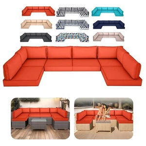 Outdoor Cushions for Patio Furniture,14Pcs Waterproof Replacement Cushion 6-Seat - Picture 1 of 43