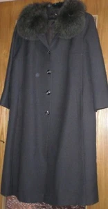 Mantel, Damen, Größe 44, braun mit Kunstpelz-Kragen, Damenmantel, Schurwolle - Bild 1 von 2