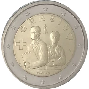 2 euro Italia 2021 fdc Professioni Sanitarie - Imagen 1 de 1