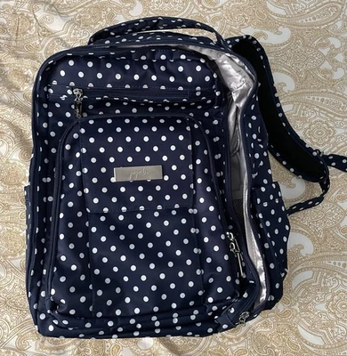Jujube Zealous Backpack Blue With Dots New 9 Pockets New - Image 1 of 2