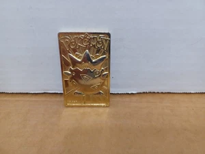 Vintage 1999 Burger King Pokemon 23k Gold Plated Togepi Collectible Card - Picture 1 of 6