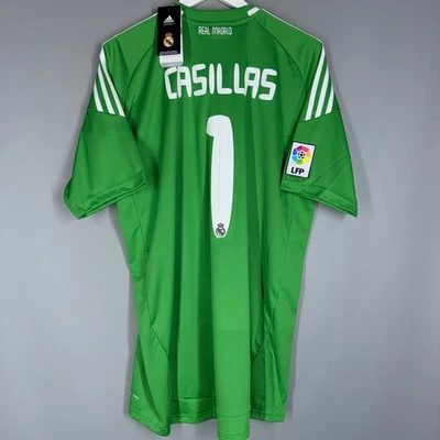 CAMISETA DE PORTERO DEL REAL MADRID ESPAÑA 2010 2011 NUEVA CON ETIQUETAS #1 CASILLAS ADIDAS (L) Foto 1 de 4