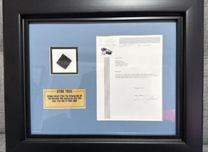 Star Trek TOS USS Enterprise Bridge Carpet Swatch w/ Jefferies Letter - Picture 1 of 5