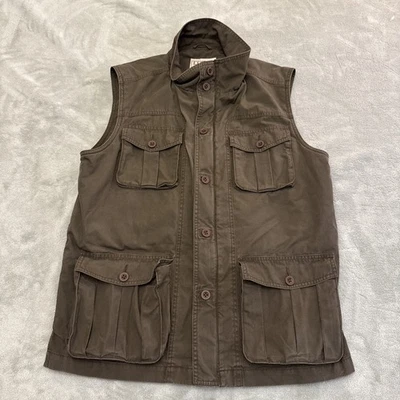 LL BEAN Chaleco Caza Pesca Bolsillos Marrón 0CXF5 Hombre’s Medio Safari Foto 1 de 4