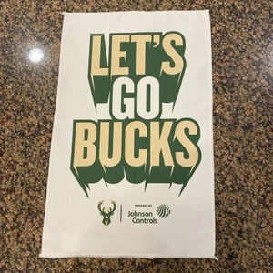 2025 NBA Playoffs - Milwaukee Bucks - Let’s Go Bucks White Rally Towel - FREE SH - Picture 1 of 4