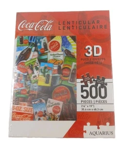 Coca-Cola Lenticular 3D Collage 500 Piece Puzzle Aquarius Sealed Coke  - Picture 1 of 10