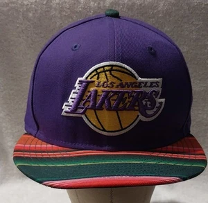 New Era LA Los Angeles Lakers Serape Visor 59FIFTY Fitted Hat Cap 7 3/8 USED - Bild 1 von 7