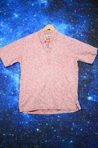 Vintage Reyn Spooner Shirt Mens Large Pink Blue White Hawaiian Floral Aloha 90s - Picture 1 of 9