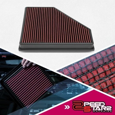 REEMPLAZO FILTRO AIRE PANEL ALTO FLUJO DROP-IN DURADERO ROJO PARA BMW 335D 2009-2011 Foto 1 de 4