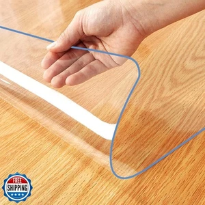 WingCanto 26X48 Inch Square Clear Plastic Table Cover Protector 1.5mm Thick P - Picture 1 of 5