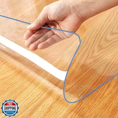 WingCanto 26X48 Inch Square Clear Plastic Table Cover Protector 1.5mm Thick P - Image 1 of 4