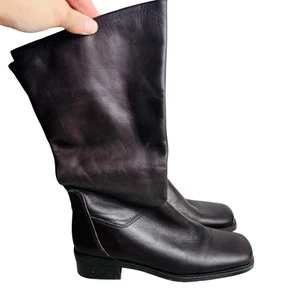Botas Naturalizer Vintage Cuero Marrón Puntera Cuadrada Pull On Para Mujer Talla 4.5 Brasil - Imagen 1 de 9