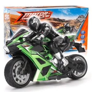 2.4G RC Remote Control Stunt Motorcycle with Riding Figure, 1:10 Scale High S... - Picture 1 of 7