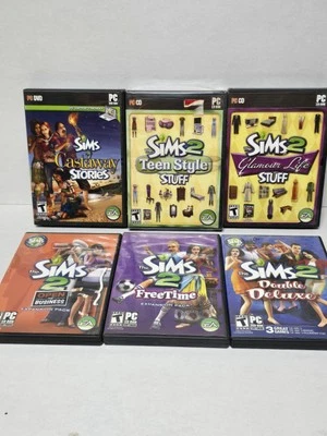 The Sims 2 Lot Of 6 PC Games I Sealed. READ - Image 1 of 4