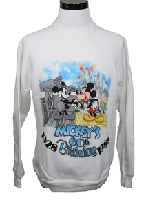 Vintage 1988 Mickeys 60th Birthday Walt Disney Crew Neck Sweatshirt XL Pullover - Picture 1 of 8