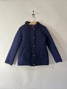 Joules Boldly British Youth Girls Navy Blue Quilted Padded Jacket Size 7Y - Picture 1 of 11