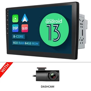 DVR+10.1" UA12S Plus Android 13 8Core 6+64 CarPlay 2DIN Car GPS Radio Stereo DSP - Picture 1 of 24