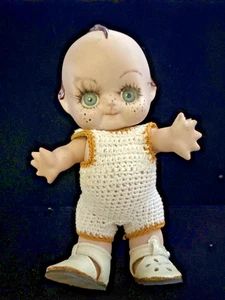Muñeca de colección estilo Kewpie bisque brazos articulados cuello patas - Imagen 1 de 12
