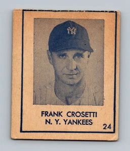 1948 R346 Blue Tint #24 Frank Crosetti (Hand Cut) Vintage Baseball Card - Picture 1 of 2