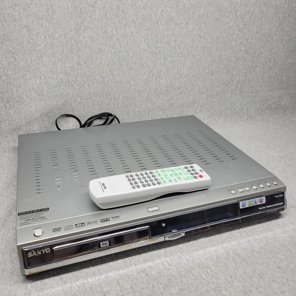 Sanyo DRW-500 DVD Recorder w/ Remote AV Inputs 2004 – Tested Works - Image 1 of 4