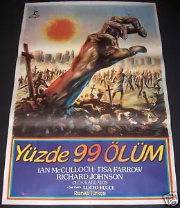 Island of the Living Dead ORIGINAL Turkish '79 POSTER Lucio Fulci Zombie 2 - Picture 1 of 1