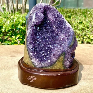 5.21LB Natural Uruguayan Amethyst Quartz Cave Geode Crystal Healing+base - Picture 1 of 12