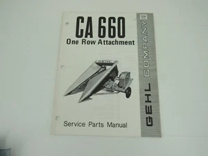 Manual de piezas de servicio de accesorios de una fila Gehl CA660 - Imagen 1 de 3