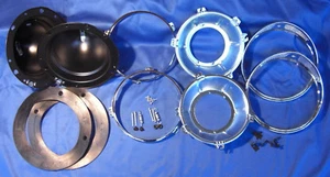 KIT CONVERSIONE FARO ESTERNO JAGUAR DAIMLER DA 5,75" A 7" XJ6 XJ12 DS420 HLB2COM - Foto 1 di 8