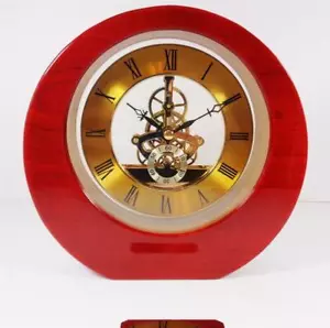 OROLOGIO DI PRECISIONE INGRANAGGI IN OTTONE LUCIDO MOVIMENTO AEREI PILOTI SCRIVANIA OPERA D'ARTE - Foto 1 di 5
