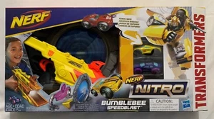 Nerf Nitro Transformers Bumblebee Speedblast Set Hasbro Gamestop Exclusive New - Picture 1 of 12