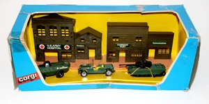 Vintage Corgi Jr 3118 US Army Hospital & Command Post w Vehicles Set MIB 1982 B - Picture 1 of 4
