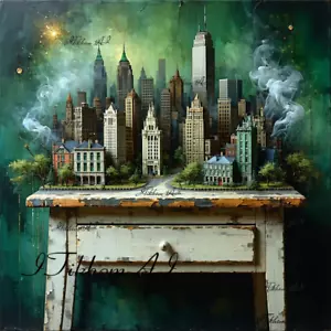 Digital Art Oil Picture Urban Landscape Surrealism Wallpaper Desktop Decor - Picture 1 of 4