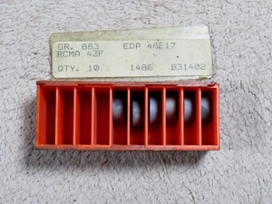 6 ~ NEU ~ CARBOLOY RCMA 43F GRADE: 883 HARTMETALLEINSÄTZE rund - Bild 1 von 4