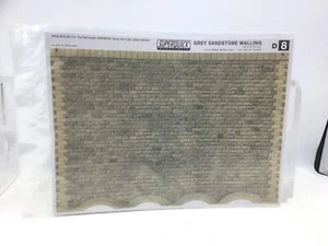 Superquick D8 OO/HO Gauge Grey Sandstone Walling Building Papers - Picture 1 of 1