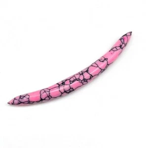 Pink Turquoise CURVED TUSK, Septum Tusk  size 12g to 5/8'' and custom Available - Picture 1 of 5