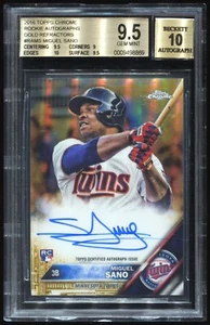 Miguel Sano 2015 Topps Chrome GOLD /50 Ref AUTO AUTOGRAPH RC ROOKIE BGS 9.5! - Picture 1 of 2