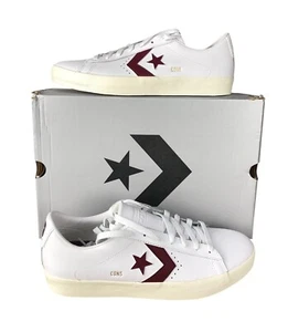 NEW Converse Pro Leather Vulcanized Pro Ox White Red Egret Mens Size 11 A05328C - Picture 1 of 12