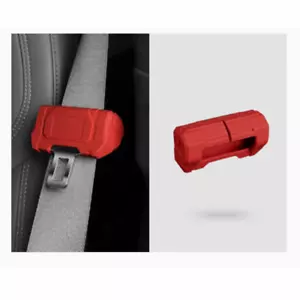 1PCS Red Anti-Scratch Silicon Seat Belt Buckle Protector Cover For Cars Vans - Picture 1 of 5