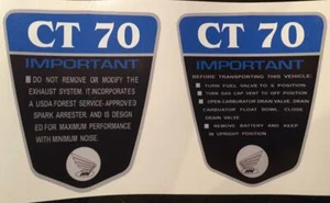 CT70 K1 1972 CT-70 frame side decals, graphics, - Picture 1 of 1