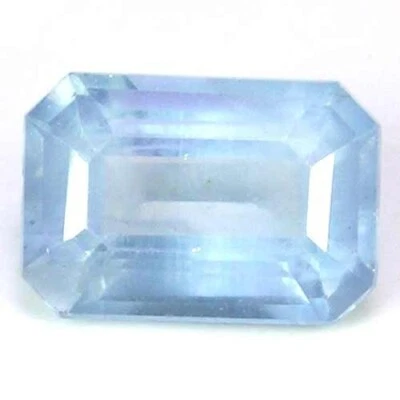 GANADORA GEMA PLATA NATURAL COLOR AZUL APATITA MADAGASCAR 1.4CT - CORTE ESMERALDA Foto 1 de 4