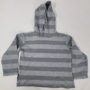 Naartjie Kids Boy's Gray Striped Hooded Long Sleeve Shirt Hood Size 5 Cotton - Picture 1 of 5