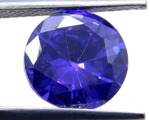 6.50 Ct Natural Cambodia PURPLE Zircon Round Cut Loose Gemstone.1139 - Picture 1 of 7