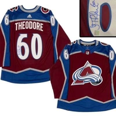 JOSE THEODORE Signed Colorado Avalanche Burgundy Adidas PRO Jersey - Image 1 of 2