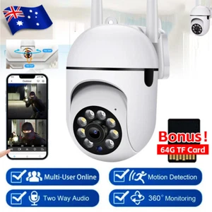 Security Camera Wireless System Home WiFi CCTV HD Cam Night Vision+64GB TF Card - Picture 1 of 12